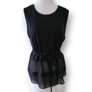 MICHAEL KORS Women's Top Black Sleeveless Tank Top Extra Large